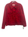Rag & Bone Size L Red Cotton & Rayon Button Front Pockets Jacket Red / L