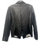 Central Park West Size L Black Polyurethane Double Breasted Quilted Jacket Black / L