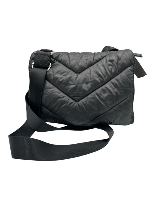 CAARA x ATHLETA Black Nylon Puffer Crossbody Bag Black