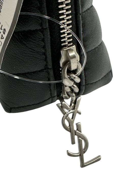 Saint Laurent Black Leather Cosmetic Black