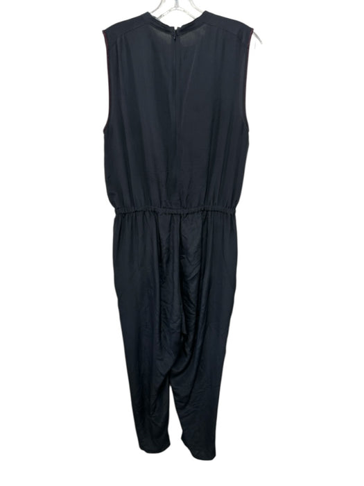 Madewell Size 6 black, burgundy, orange Silk Embroidered Elastic Waist Jumpsuit black, burgundy, orange / 6