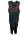 Madewell Size 6 black, burgundy, orange Silk Embroidered Elastic Waist Jumpsuit black, burgundy, orange / 6