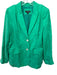 J. Crew Size 8 Green Cupro Blend Single Breasted Flap Pockets Blazer Jacket Green / 8