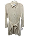 Rails Size S Cream Cotton Gauze Button Front Long Sleeve Tie Detail Dress Cream / S