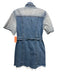 Significant Other Size 6 Light Wash Cotton Denim Short Sleeve Button Front Dress Light Wash / 6