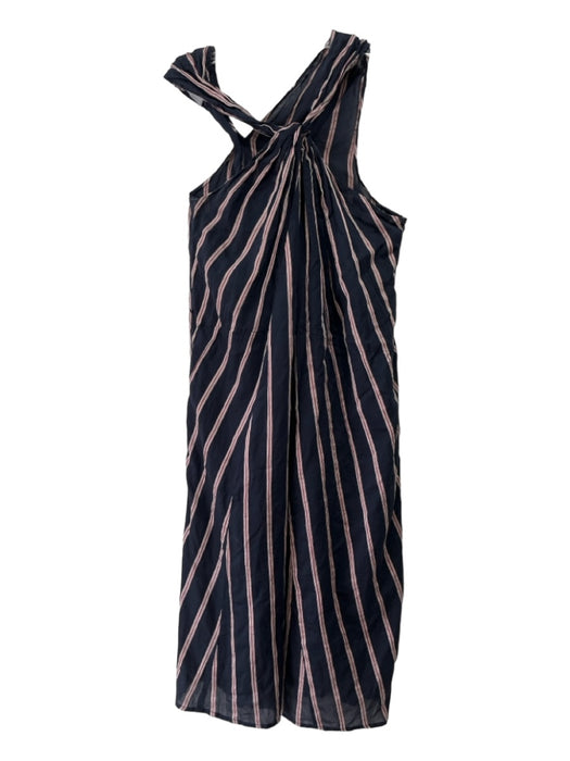 Vince Size XS Navy, White, Red Cotton Blend Striped Sleeveless Sheer Dress Navy, White, Red / XS