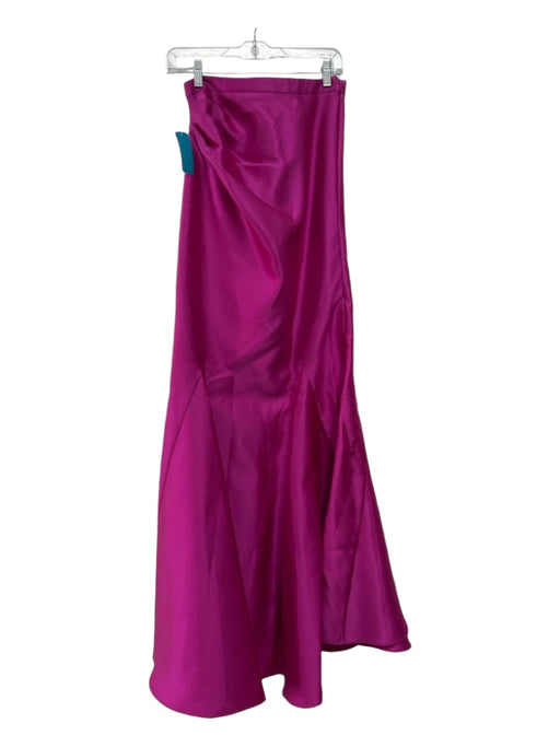 Belle Badgley Mischka Size 4 Fuschia Pink Polyester gathered side Side Zip Skirt Fuschia Pink / 4