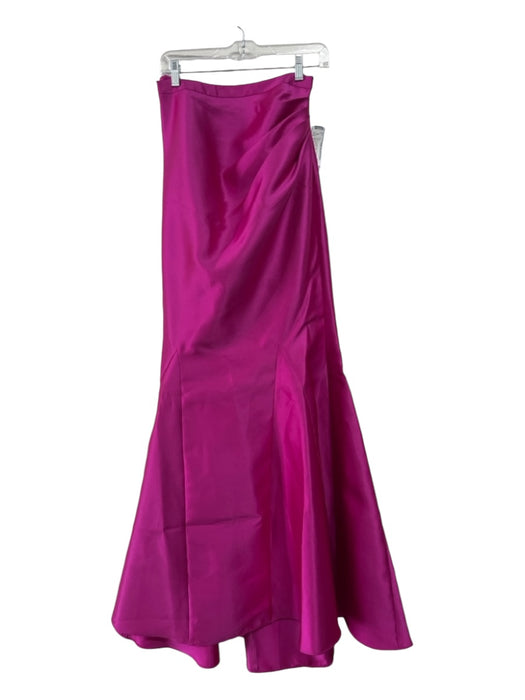 Belle Badgley Mischka Size 4 Fuschia Pink Polyester gathered side Side Zip Skirt Fuschia Pink / 4