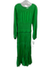 Orire Size 6 Green Linen & Cotton Smocked Waist Gathered Maxi Dress Green / 6