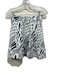 Buru Size XS White & Black Cotton Blend Puff Shoulder Abstract Circle Skirt Set White & Black / XS