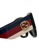 Gucci Black, Blue, Red Acetate Wayfarer Stripe Gold Logo Sunglasses Black, Blue, Red