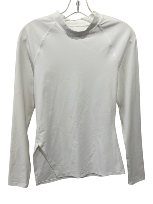 Lululemon Size S White Nylon Blend Long Sleeve Mock Neck Swim Shirt Top White / S