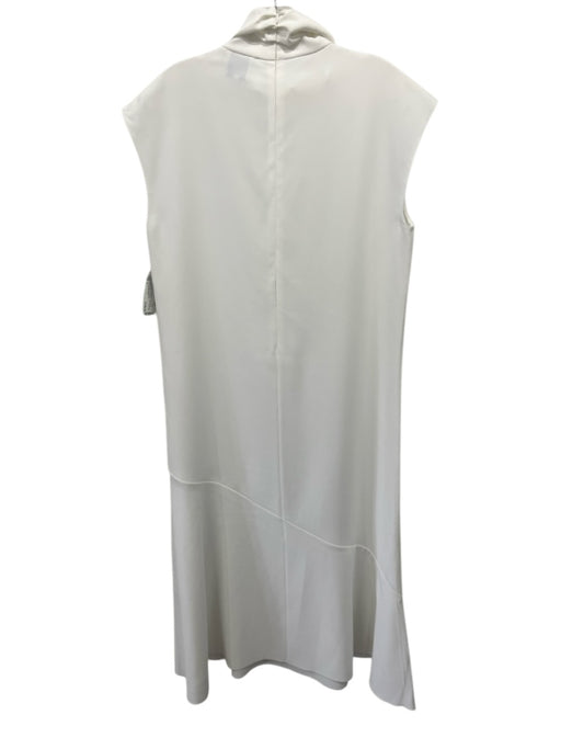 G. Label by Goop Size 4 White Polyester Cap Sleeve Mock Neck Asymetrical Dress White / 4