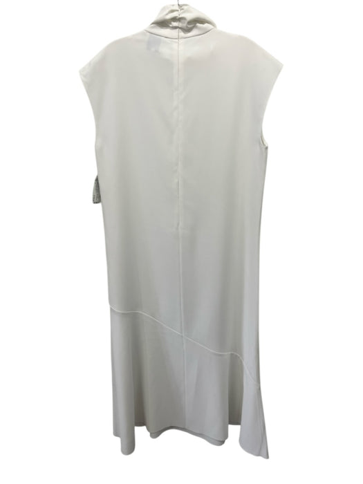G. Label by Goop Size 4 White Polyester Cap Sleeve Mock Neck Asymetrical Dress White / 4
