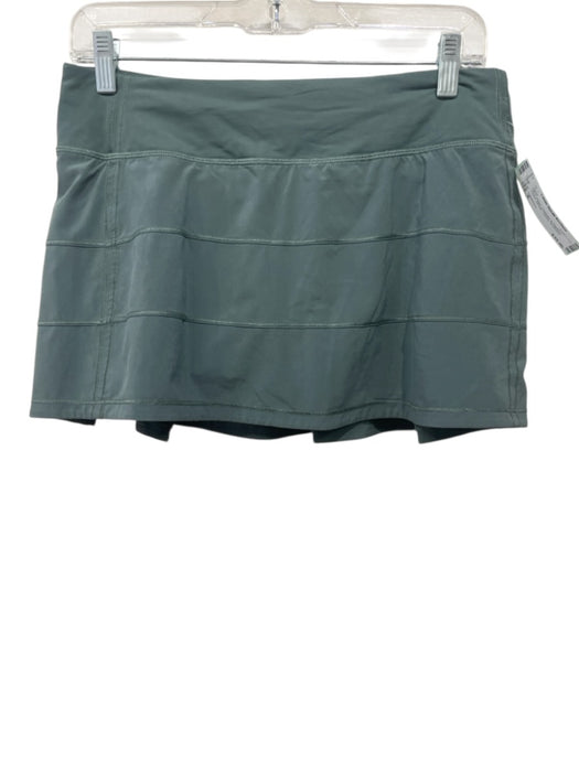 Lululemon Size 6 Olive Green Polyester & Elastane Tiered Athletic Tennis Skort Olive Green / 6