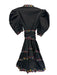 Celia B Size Small Black & Multi Cotton Blend Short Puff Sleeve Eyelet Dress Black & Multi / Small