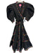 Celia B Size Small Black & Multi Cotton Blend Short Puff Sleeve Eyelet Dress Black & Multi / Small