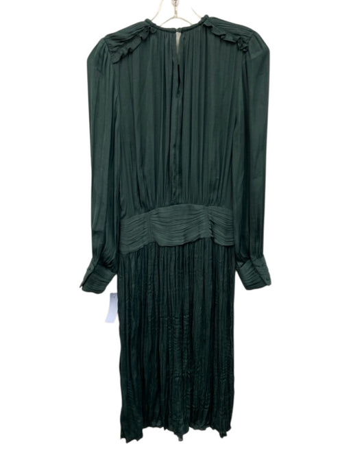 Current Air Size Small Dark Green Polyester Long Sleeve Button Detail Dress Dark Green / Small
