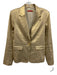 Alice + Olivia Size Medium Gold & Beige Polyester Blend Long Sleeve Jacket Gold & Beige / Medium