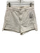 7 For All Mankind Size 27 White Cotton Denim High Rise Pleated Pockets Shorts White / 27