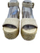 Sam Edelman Shoe Size 8 Beige Straw open toe Ankle Wrap Platform Buckle Wedges Beige / 8