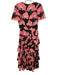 Rhode Size Est M Pink, Green, Yellow Polyester Cap Sleeve Abstract Floral Dress Pink, Green, Yellow / Est M