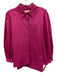 Emily McCarthy Size Medium Hot pink Cotton Blend Long puff sleeve Pintuck Top Hot pink / Medium