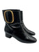See By Chloe Shoe Size 38 Black Leather Gold hardware Buckle Almond Toe Boots Black / 38