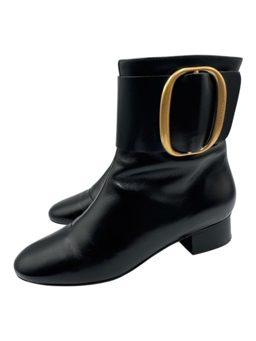 See By Chloe Shoe Size 38 Black Leather Gold hardware Buckle Almond Toe Boots Black / 38