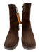 Tod's Shoe Size 38 Brown Leather Suede Square Toe Paneled Platform Boots Brown / 38