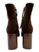 Tod's Shoe Size 38 Brown Leather Suede Square Toe Paneled Platform Boots Brown / 38