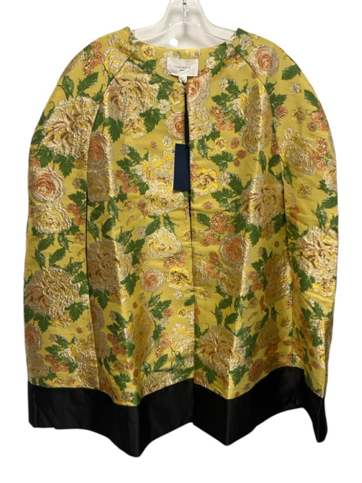 Pomander Place Size Medium Orange, Gold, Green Polyester Arm Holes Cape Jacket Orange, Gold, Green / Medium