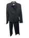 Armani Collection Size 6 Black & White Wool Blend Long Sleeve Pinstripe Pant Set Black & White / 6