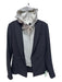 Veronica Beard Size 00 Black & Gray Nylon Blend Blazer Hood Zip Up Jacket Black & Gray / 00