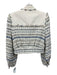 Veronica Beard Size 4 Cream, Blue & Multi Cotton Blend Denim Button Front Jacket Cream, Blue & Multi / 4