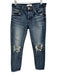 Moussy Vintage Size 26 Dark Wash Cotton Denim Mid Rise Whiskering Tapered Jeans Dark Wash / 26
