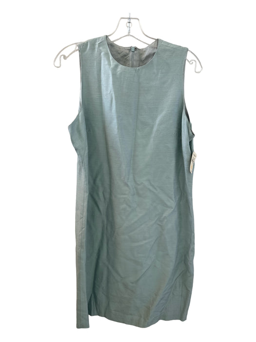 Emanuel Ungaro Size 12 Blue Rayon Blend Sleeveless Back Zip Shift Dress Blue / 12