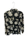 Tizzie Size XL Black & Green Cotton Denim Botanical Long Sleeve Button Down Top Black & Green / XL