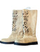 Carlos Santana Shoe Size 8 Taupe Suede Fleece Lined Abstract Reptile Print Boots Taupe / 8