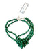 Green & Black Swirl Beaded Chunky Gold Hardware Necklace Green & Black