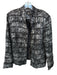 Toni Morgan Size L Black & White Polyester Blend Long Sleeve Open Front Jacket Black & White / L