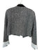 Commense Size M Black & White Wool & Polyester Tweed Velvet Collar Jacket Black & White / M