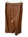 Isle Size L Brown Polyester & Spandex Vegan Leather Wide Leg Elastic Waist Pants Brown / L