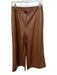 Isle Size L Brown Polyester & Spandex Vegan Leather Wide Leg Elastic Waist Pants Brown / L