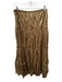 Sharon Young Size L Gold Polyester Velvet Sequin Detail Elastic Waist Maxi Skirt Gold / L