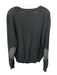 Polo Ralph Lauren Size L Black Merino Wool Button Up V Neck Long Sleeve Sweater Black / L