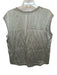 Helmut Lang Size L Sage Shell Blend Sleeveless Boat Neck Leather Trim Top Sage / L