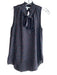 Veronica Beard Size 2 Black Silk Sleeveless V Neck Flower Print Top Black / 2