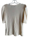 Veronica Beard Jeans Size S Beige Cotton Wide Round Neck Short Sleeve Top Beige / S