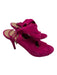 Aquazzura Shoe Size 36.5 Fuschia Suede Leather Peep Toe Cut Out Design Pumps Fuschia / 36.5